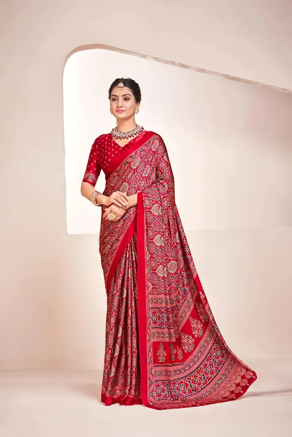 Red_Ajrakh_Printed_Soft_Modal_Silk_Natural_Print_Saree