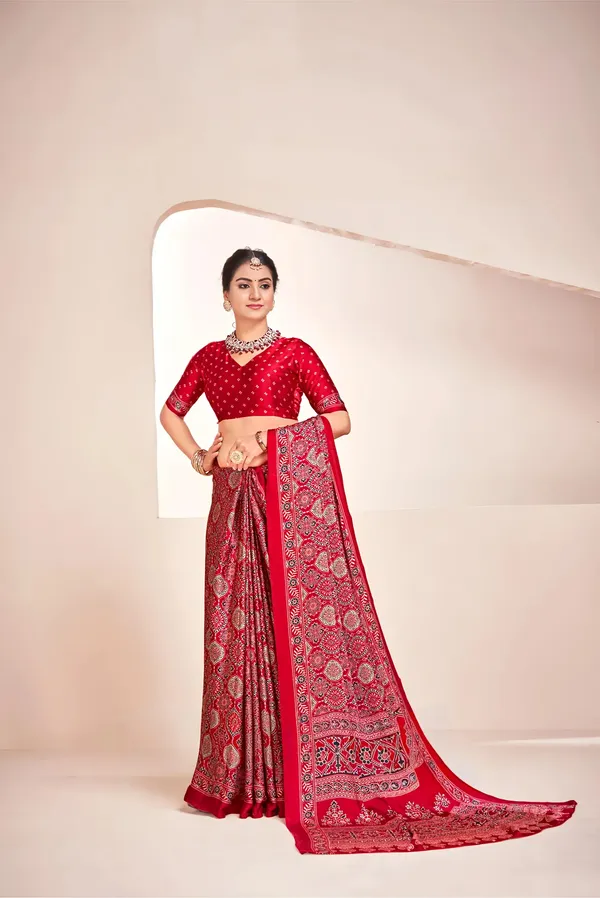 Red_Ajrakh_Printed_Soft_Modal_Silk_Natural_Print_Saree