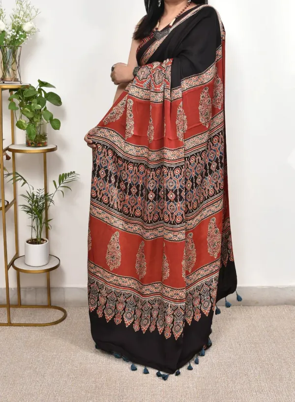 Multicolor_Ajrakh_Modal_Silk_Saree_Combo_Set_Pack_Of_2