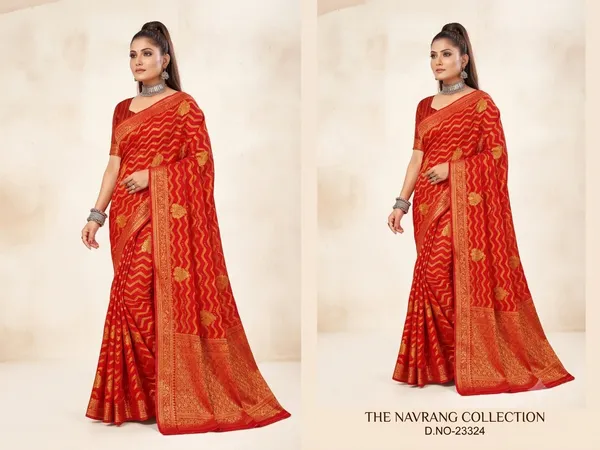Red_Patterned_Traditional_Saree_for_Women