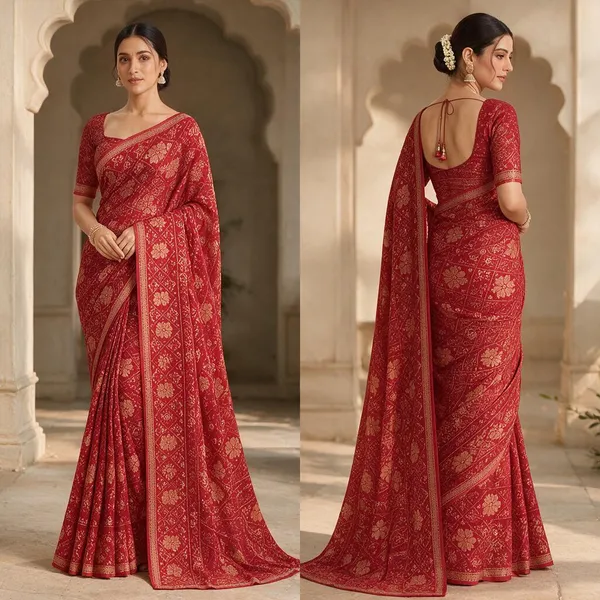 Red_Floral_Print_Saree_for_Women