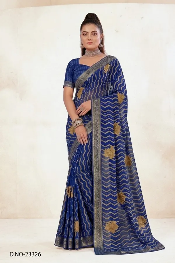 Blue_Printed_Saree_For_Women