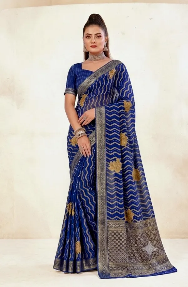 Blue_Printed_Saree_For_Women