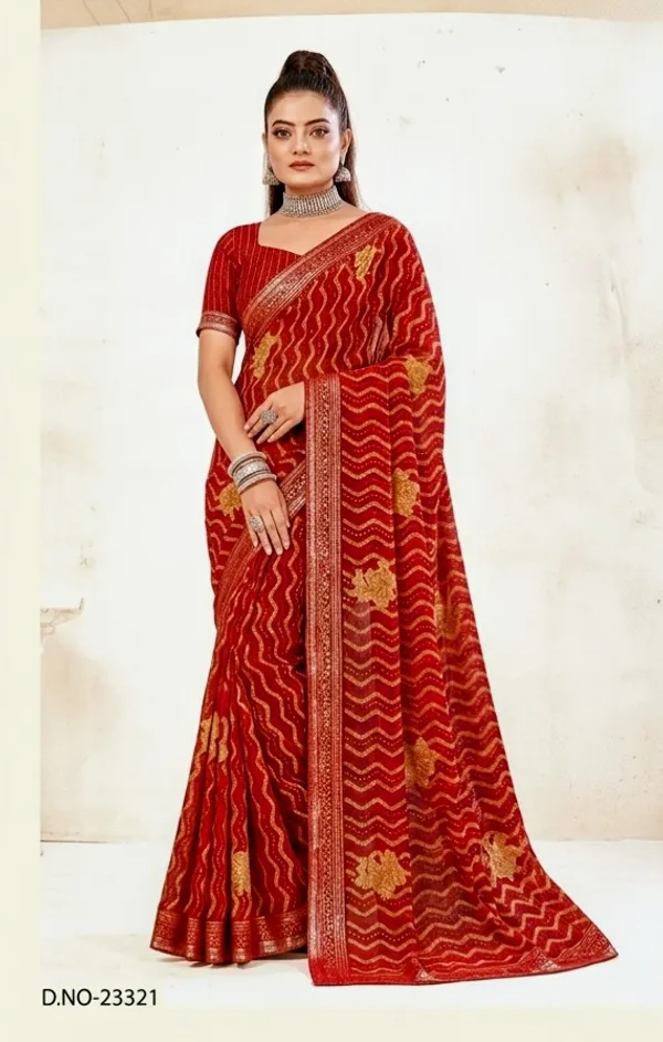 Red_Printed_Saree_For_Women