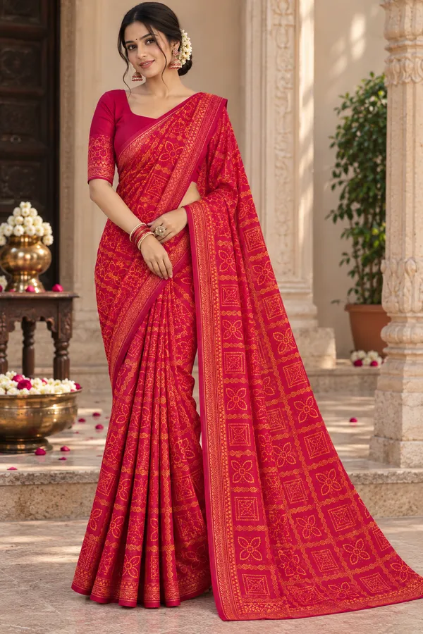 Pink_Printed_Saree_For_Women