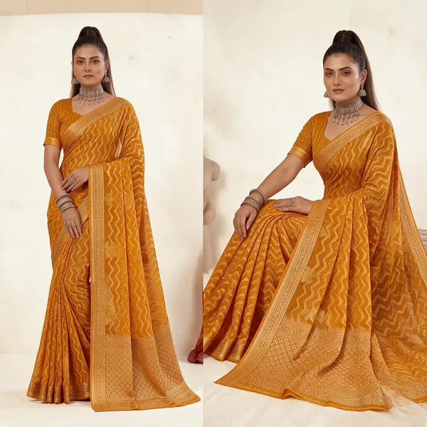Mustard_Printed_Saree_For_Women