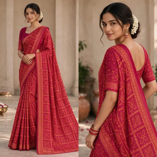 Pink_Printed_Saree_For_Women