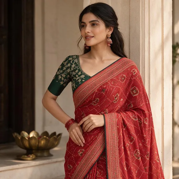 Red_Printed_Saree_for_Women