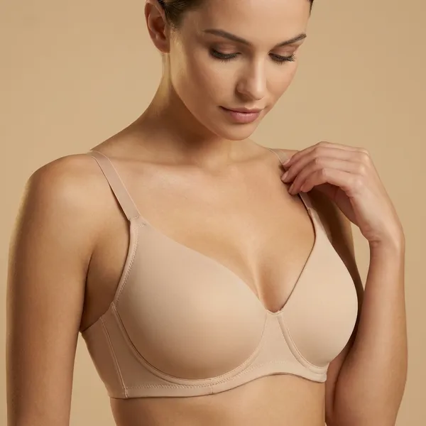 Warm_Taupe_Nylon_And_Spandex_Bra_For_Women