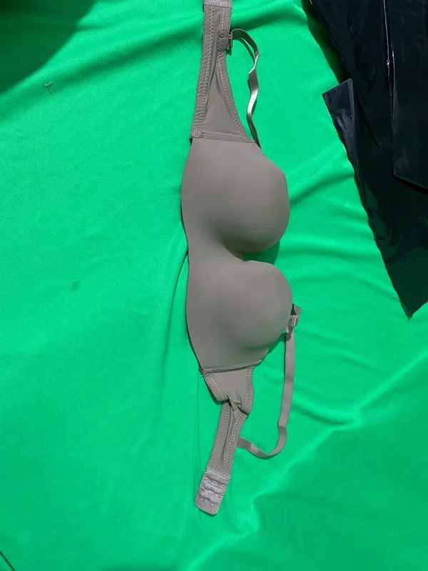 Taupe_Grey_Nylon_And_Spandex_Bra_For_Women