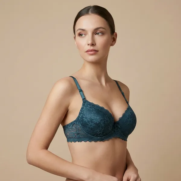 Ocean_Teal_Nylon_And_Spandex_Bralette_And_Bra_Set_For_Women
