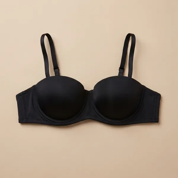 Dark_Graphite_Black_Polyester_Spandex_Bra_For_Women