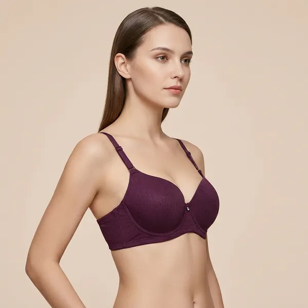 Purple_Nylon_And_Spandex_Bra_For_Women