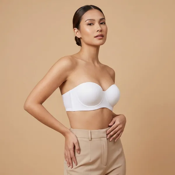 Snow_White_Nylon_Spandex_Blend_Bra_For_Women