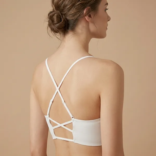 White_Nylon_And_Polyamide_And_Spandex_Elastane_Bra_For_Women