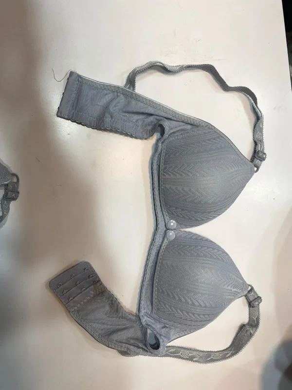 Taupe_Grey_Nylon_And_Spandex_Bra_For_Women