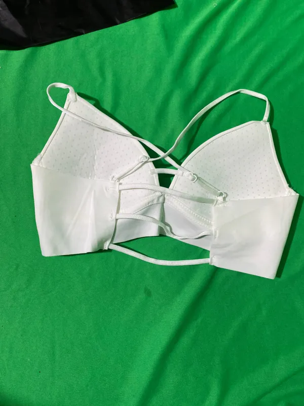 White_Nylon_And_Polyamide_And_Spandex_Elastane_Bra_For_Women