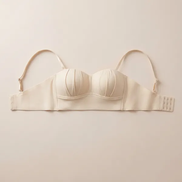 Cream_White_Polyester_Spandex_Bra_For_Women