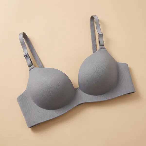 Taupe_Grey_Nylon_And_Spandex_Bra_For_Women