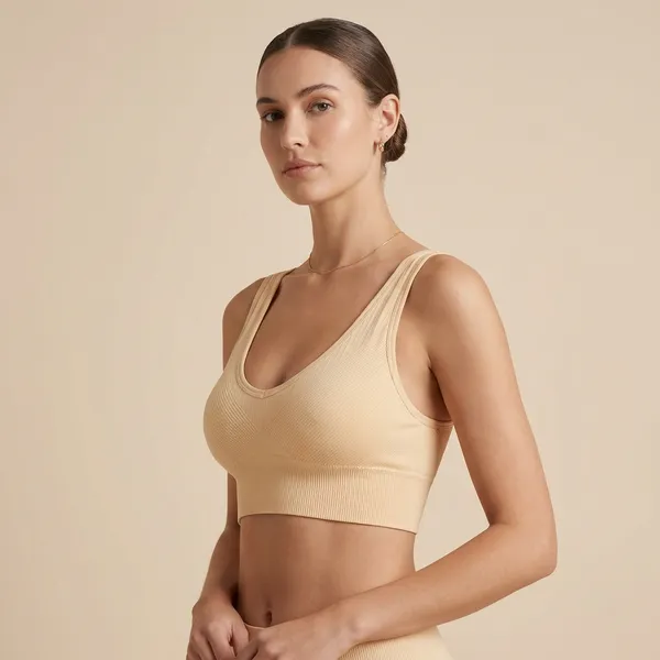 Golden_Pastel_Nylon_And_Spandex_Bra_For_Women
