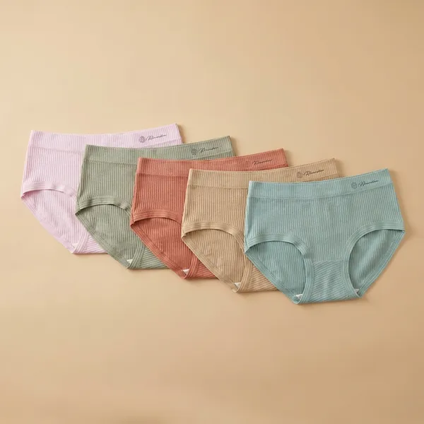Multicolor_Cotton_And_Spandex_Underwear_For_Women_(Pack_of_5)