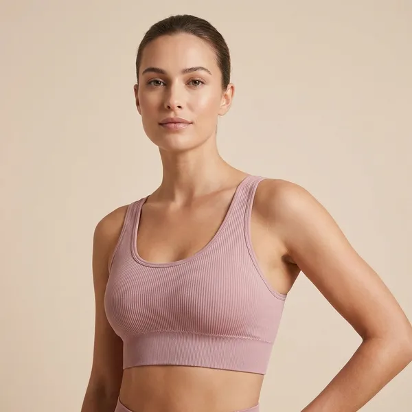 Dusty_Rose_Nylon_Spandex_Blend_Sports_Bra_For_Women