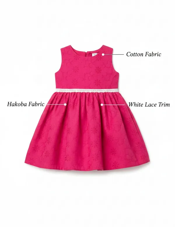 Girls_Magenta_Floral_Jacquard_Dress