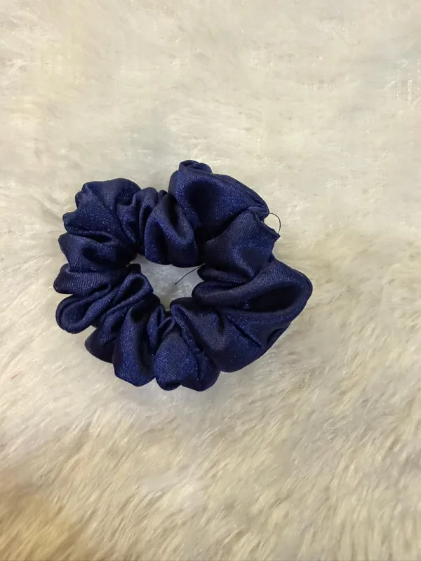 Purple_and_Navy_Blue__Cotton_Linen_Deep_Satin_Scrunchie_For_Women_(Pack_Of_4)