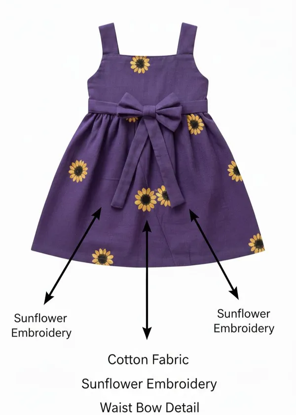 Purple_Summer_Sunflower_Charm_cotton_Frock