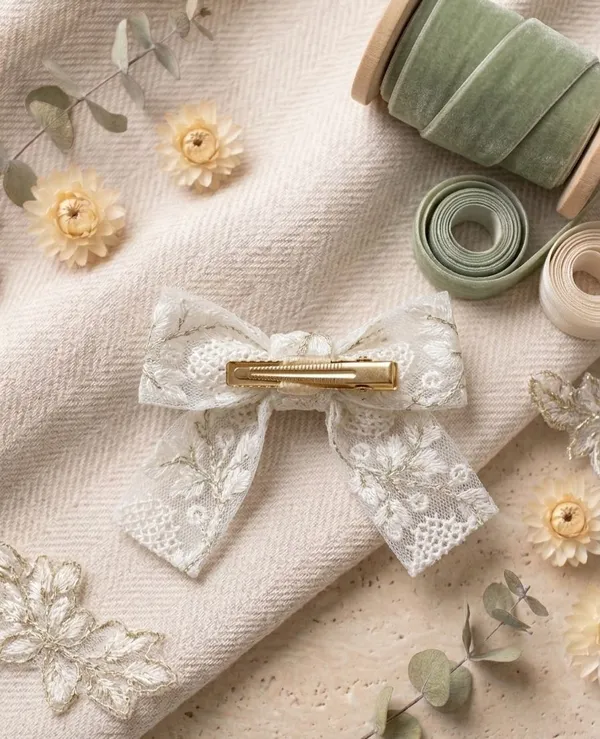 Off_White_Cotton_Linen_Vintage_Style_Embroidered_Lace_Hair_Bows_For_Women