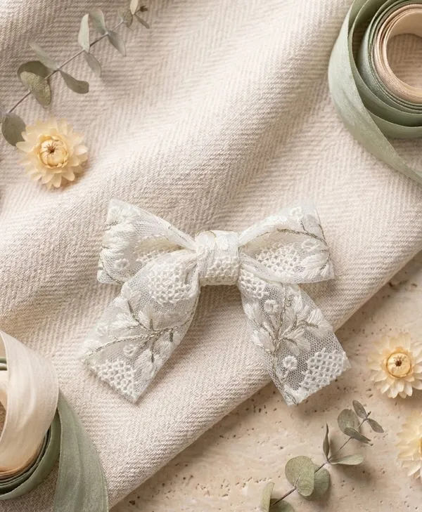 Off_White_Cotton_Linen_Vintage_Style_Embroidered_Lace_Hair_Bows_For_Women