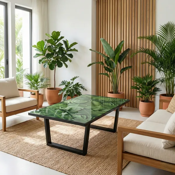 Multicolor_3D_Tropical_Emerald_Leaf_Foldable_Epoxy_Resin_Table_For_Home_decor