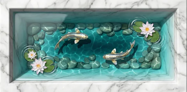 Multicolor_3D_Serene_Koi_Lotus_Marble_Frame_Foldable_Epoxy_Resin_Table_For_Home_decor
