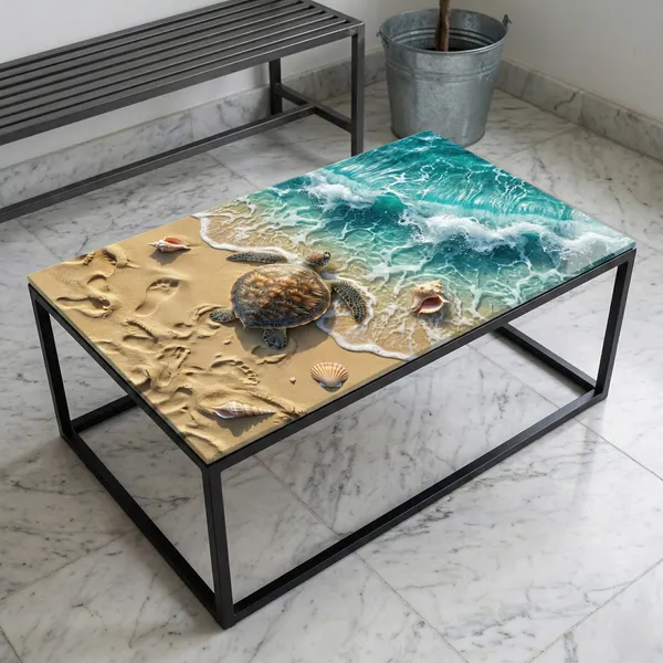 Multicolor_3D_Turquoise_Ocean_Turtle_Foldable_Epoxy_Resin_Table_For_Home_decor
