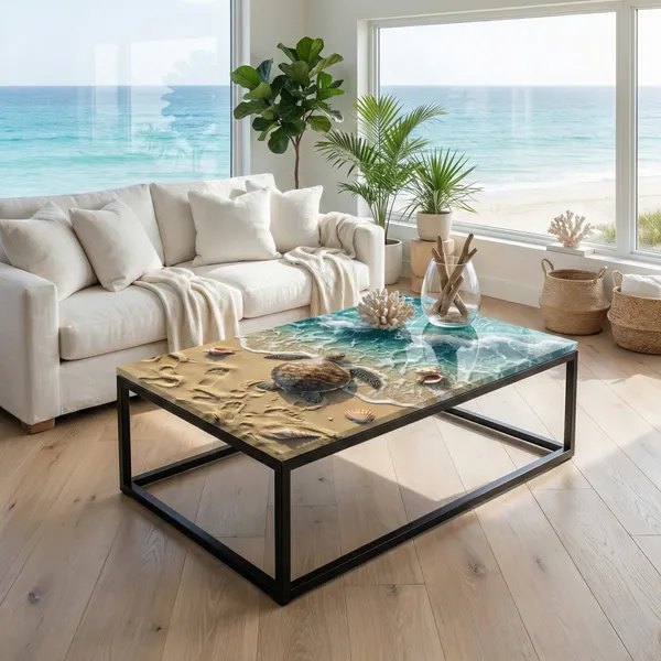 Multicolor_3D_Turquoise_Ocean_Turtle_Foldable_Epoxy_Resin_Table_For_Home_decor