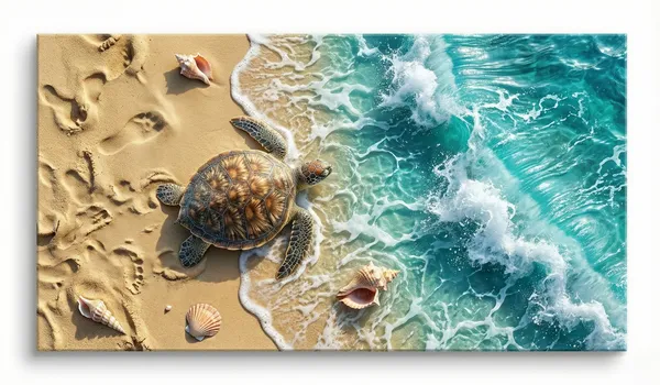 Multicolor_3D_Turquoise_Ocean_Turtle_Foldable_Epoxy_Resin_Table_For_Home_decor