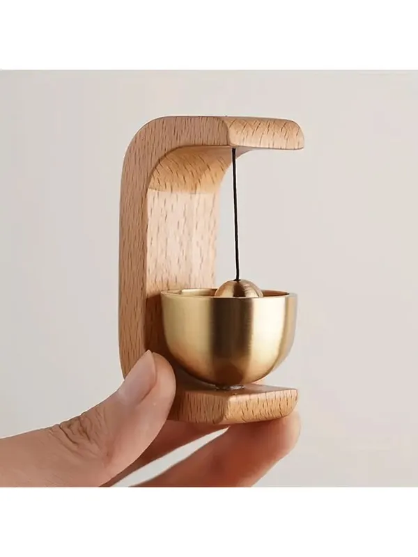 Wood_And_Brass_Magnetic_Bell_For_Home_Decor