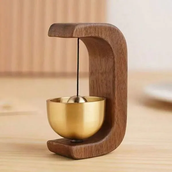 Wood_And_Brass_Magnetic_Bell_For_Home_Decor