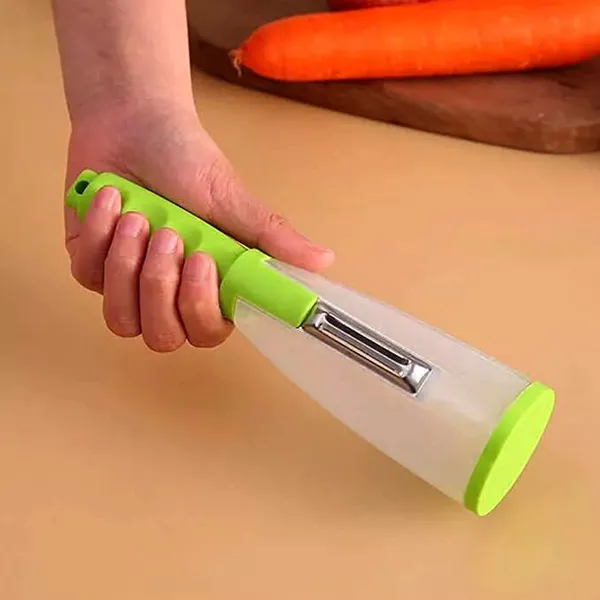 Plastic_And_Steel_Vegetable_Peeler_With_Container_For_Kitchen