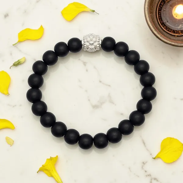 Silver_And_Black_Karungali_Band_30_Beads_8_Mm_Spiritual_Wrist_Band