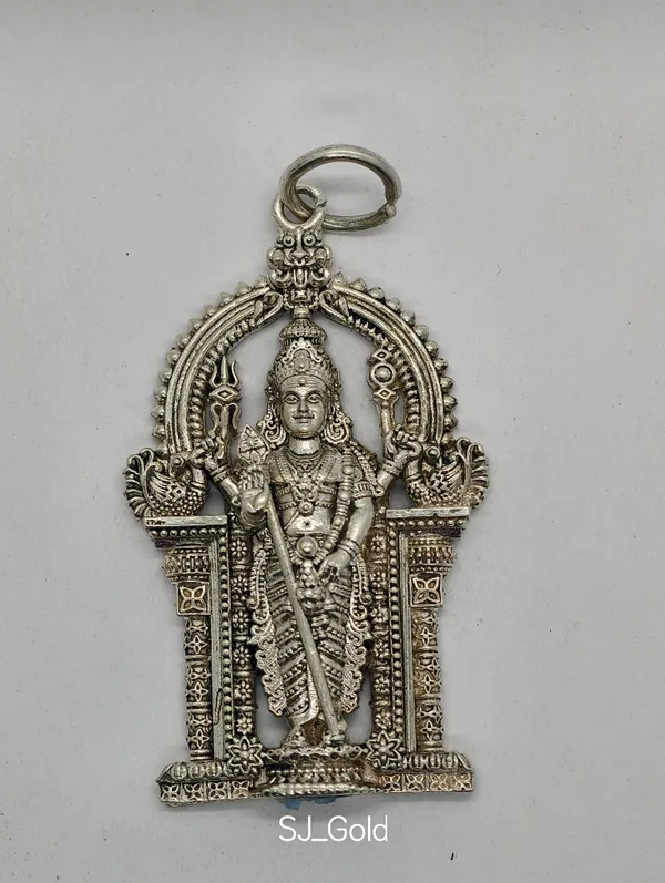 Silver_Murugan_Swamy_Pendant_For_Unisex