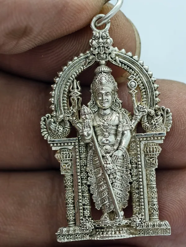 Silver_Murugan_Swamy_Pendant_For_Unisex