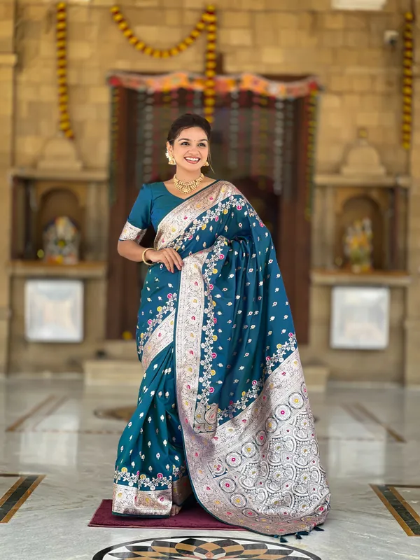 Morpis_Soft_Banarasi_Silk_Saree_With_Zari_Weaving_Meenakari_Touchup_Design_All_Over_The_Saree_And_Meenakari_Weaving_Rich_Pallu_For_Women