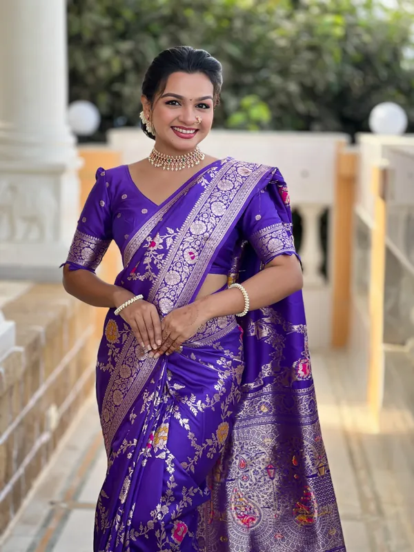 Purple_Soft_Banarasi_Silk_Saree_With_Zari_Weaving_Meenakari_Touchup_Design_All_Over_The_Saree_And_Meenakari_Weaving_Rich_Pallu_For_Women