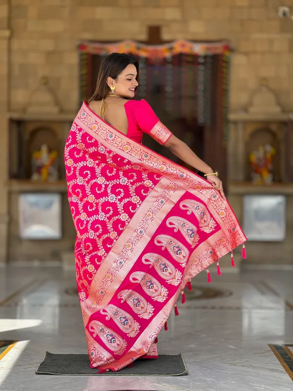 Rani_Pink_Soft_Banarasi_Silk_Saree_With_Zari_Weaving_Meenakari_Touchup_Design_All_Over_The_Saree_And_Meenakari_Weaving_Rich_Pallu_For_Women