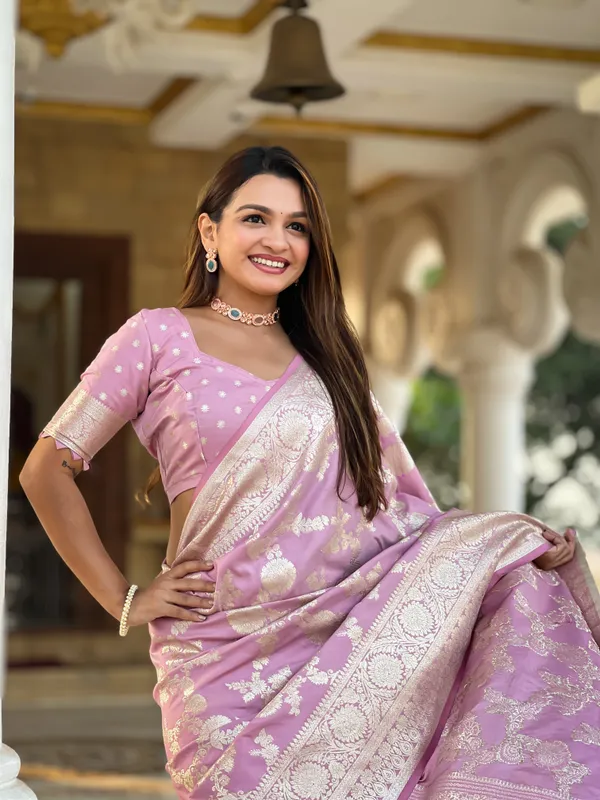 Pink_Soft_Banarasi_Silk_Saree_With_Zari_Weaving_Meenakari_Touchup_Design_All_Over_The_Saree_And_Meenakari_Weaving_Rich_Pallu_For_Women