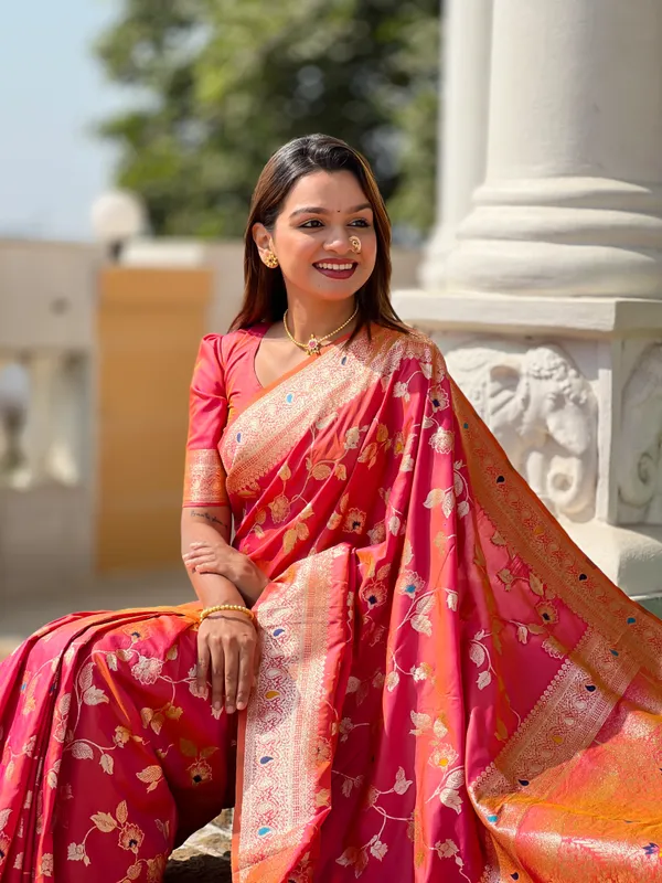 Gajri_Pink_Soft_Banarasi_Silk_Saree_With_Zari_Weaving_Meenakari_Touchup_Design_All_Over_The_Saree_And_Meenakari_Weaving_Rich_Pallu_For_Women