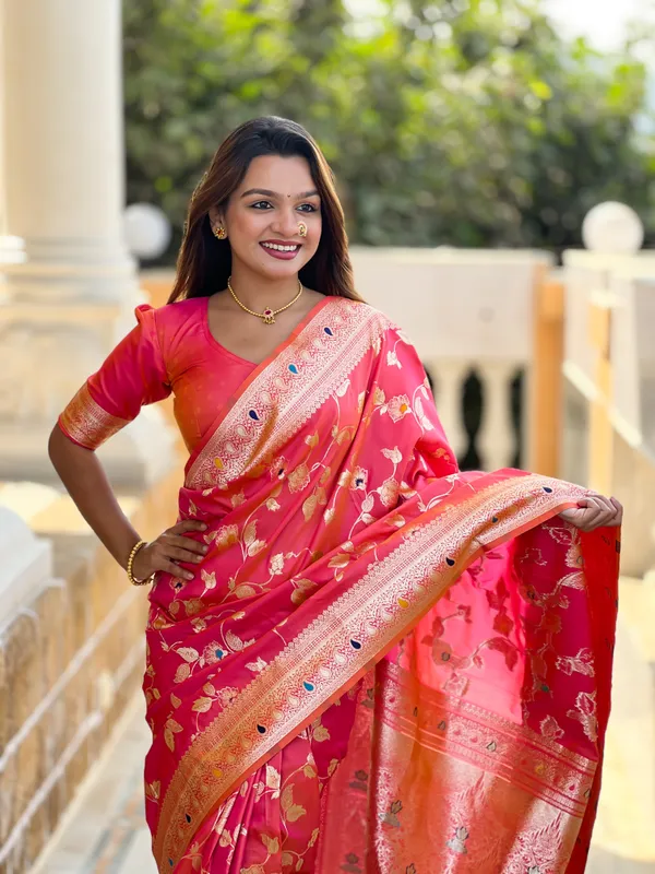 Gajri_Pink_Soft_Banarasi_Silk_Saree_With_Zari_Weaving_Meenakari_Touchup_Design_All_Over_The_Saree_And_Meenakari_Weaving_Rich_Pallu_For_Women