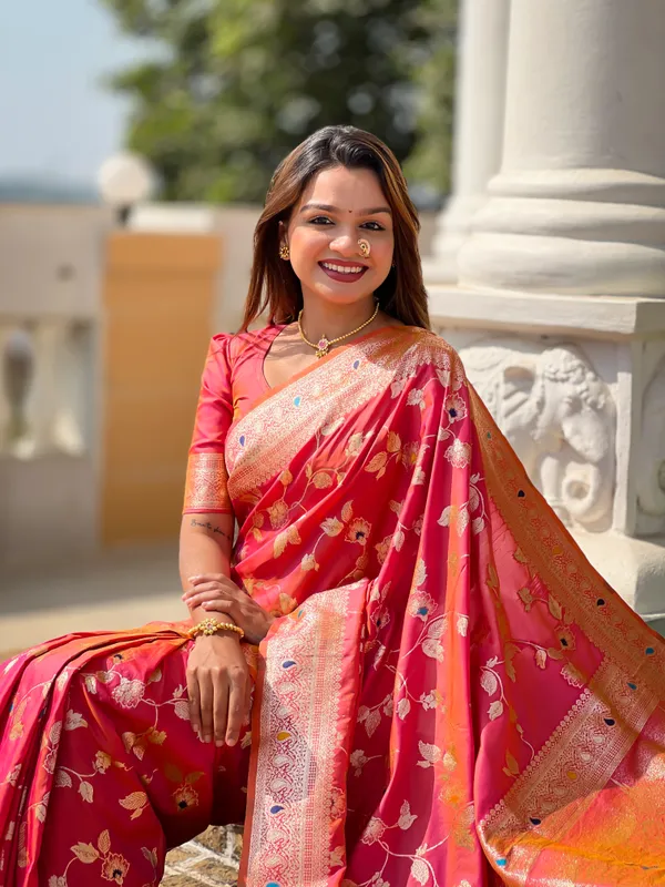 Gajri_Pink_Soft_Banarasi_Silk_Saree_With_Zari_Weaving_Meenakari_Touchup_Design_All_Over_The_Saree_And_Meenakari_Weaving_Rich_Pallu_For_Women