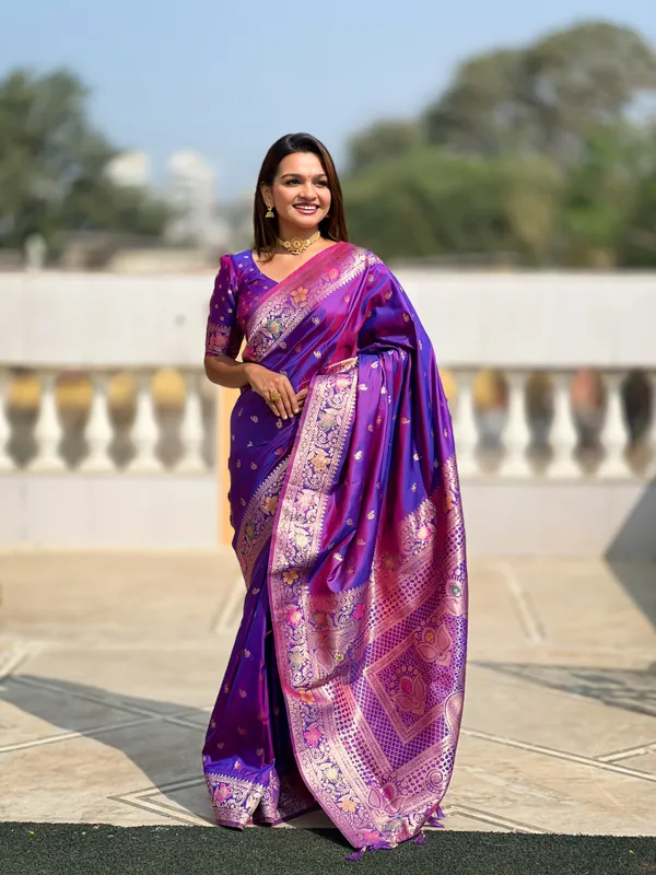 Violet_Soft_Banarasi_Silk_Saree_With_Zari_Weaving_Meenakari_Touchup_Design_All_Over_The_Saree_And_Meenakari_Weaving_Rich_Pallu_For_Women